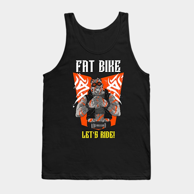 Fat Bike Let's Ride Mountain Biking MTB Tank Top by With Pedals